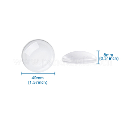 Transparent Glass Cabochons&nbsp;GGLA-CD0001-04