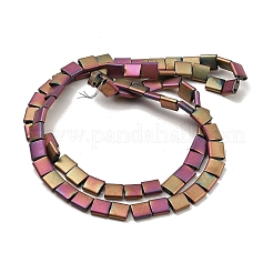 Electroplated Frosted Non-magnetic Synthetic Hematite Beads Strands&nbsp;G-G089-B01-07