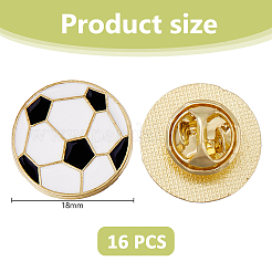 16Pcs Sport Enamel Pins&nbsp;JEWB-DC0001-24B