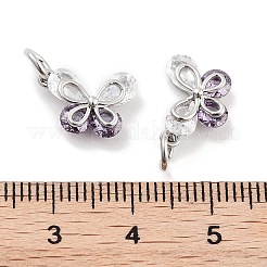 Brass Micro Pave Cubic Zirconia Pendants&nbsp;KK-P271-03P-B