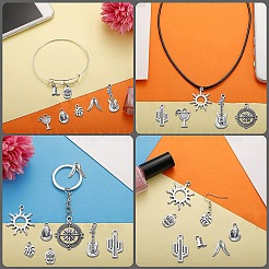100Pcs 10 Styles Tibetan Style Alloy Pendants&nbsp;TIBEP-CJ0001-96