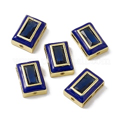 Rack Plating Brass Rectangle Beads&nbsp;KK-C007-14G