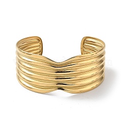 Ion Plating(IP) 304 Stainless Steel Cuff Bangles for Women&nbsp;BJEW-Z078-26G