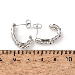 Brass Micro Pave Clear Cubic Zirconia Stud Earrings&nbsp;EJEW-B153-15P