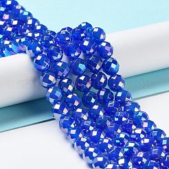 Electroplated Natural White Jade Beads Strands&nbsp;G-Z038-A01-02AB