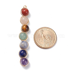 Natural Red Rainbow Jasper & Yellow Aventurine & Tiger Eye & Green Aventurine & Blue Spot Stone & Lapis Lazuli & Amethyst Pendants&nbsp;PALLOY-JF01192