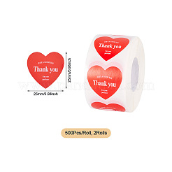 2Roll Heart with Thank You Roll Stickers&nbsp;DIY-TA0013-58C