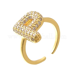 26Pcs Brass Micro Pave Clear Cubic Zirconia Open Cuff Rings&nbsp;RJEW-R218-01G