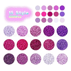 12000Pcs 15 Style 12/0 Glass Round Seed Beads&nbsp;SEED-YW0001-40A