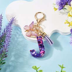 Resin Butterfly Pendant Keychains&nbsp;KEYC-TAC0034-03J