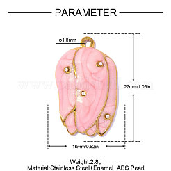 304 Stainless Steel Enamel Pendants&nbsp;STAS-OY017-61G