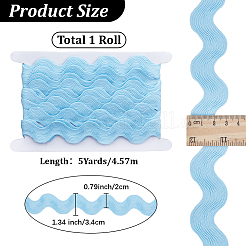 5Yards Polyester Wavy Fringe Trim Ribbon&nbsp;OCOR-GF0005-89B