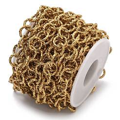 304 Stainless Steel Textured Ring Link Chains&nbsp;CHS-B040-02G-02