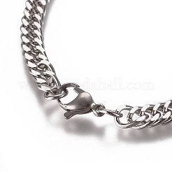 Tarnish Resistant Men's Cuban Link Chain Bracelets&nbsp;BJEW-E369-15A