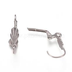 Tarnish Resistant 304 Stainless Steel Leverback Earring Findings&nbsp;X-STAS-E007-5