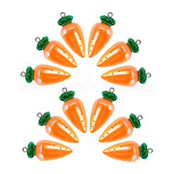 12Pcs Carrot AB Color Resin Pendants&nbsp;RESI-PH0002-47