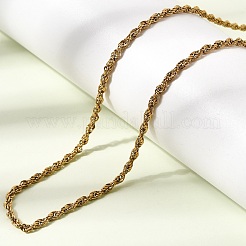2MM Unisex 304 Stainless Steel Rope Chain Necklaces&nbsp;NJEW-P395-16G