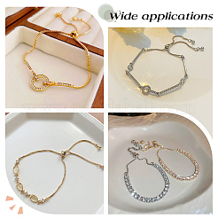 12Pcs Rack Plating Brass Chain Bracelet Making&nbsp;MAK-ME0001-07G