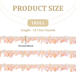 15Yards Polyester Lace Trims&nbsp;SRIB-PH0001-57B