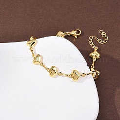 Brass Link Chain Bracelets for Women&nbsp;BJEW-C140-05G