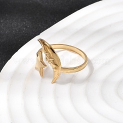 304 Stainless Steel Cuff Open Rings&nbsp;RJEW-H265-03G