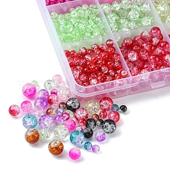 1880Pcs 24 Style Transparent Crackle Glass Beads&nbsp;CCG-YW0001-16