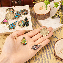 20Pcs 10 Style Tibetan Style Alloy Enamel Chandelier Components Links&nbsp;FIND-TA0001-83
