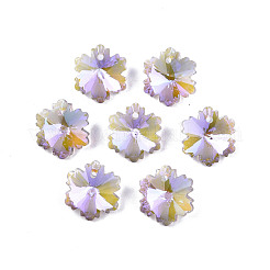 Electroplated Glass Charms&nbsp;EGLA-N006-058