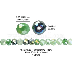 Electroplate Glass Beads Strands&nbsp;EGLA-YW0002-D04