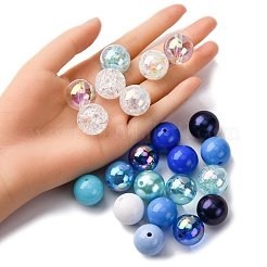 30Pcs 15 Colors Transparent & Opaque Acrylic Beads&nbsp;MACR-FP0001-18