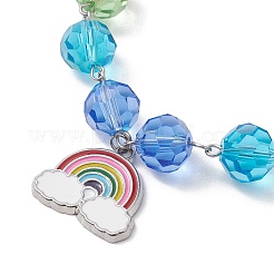 Alloy Enamel Rainbow Charm Bracelets&nbsp;BJEW-JB10231