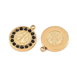 304 Stainless Steel Rhinestone Pendants&nbsp;STAS-Z202-05G-03