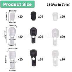 180Pcs 9 Style Plastic Cord Ends&nbsp;KY-CA0001-56
