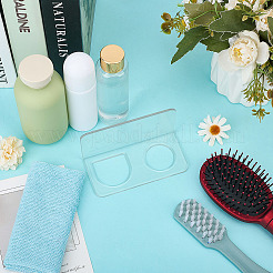 2-Slot Rectangle Acrylic Wall Mounted Comb Organizer Holder for Bathroom&nbsp;ODIS-WH0043-218A