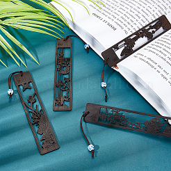 Sandalwood Carving Bookmark Gift Box Set&nbsp;AJEW-WH0252-32