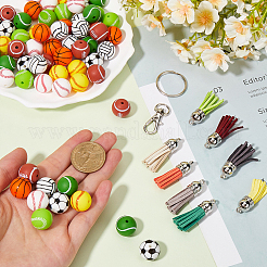 DIY Sports Ball Keychain Making Kit&nbsp;DIY-SP0001-48