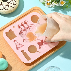 2Pcs Birthday Theme Silicone Molds for DIY Craft&nbsp;ST-CJ0007-81