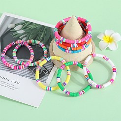 10Pcs Polymer Clay Bracelets&nbsp;BJEW-SW001601