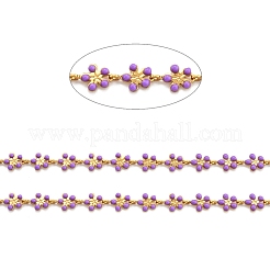 Golden Brass Enamel Link Chains&nbsp;CHC-H103-08I-G