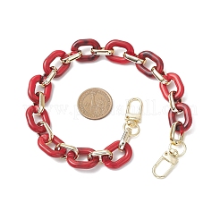 4Pcs 4 Colors Acrylic with CCB Plastic Oval Link Chain Purse Decorative Chains&nbsp;AJEW-BA00177