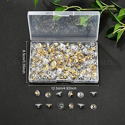 150Pairs 2 Colors Brass Bullet Clutch Bullet Clutch Earring Backs with Pad&nbsp;KK-YW0002-78
