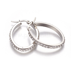 201 Stainless Steel Hoop Earrings&nbsp;LS-EJEW-A055-08P