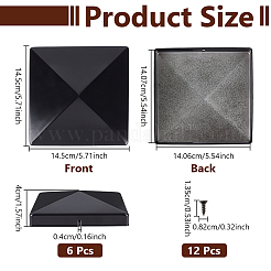 1Pc Iron Square Post Cap for Fence Posts&nbsp;IFIN-WH0001-25