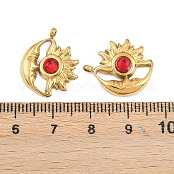 304 Stainless Steel Rhinestone Pendants&nbsp;STAS-Z166-24G