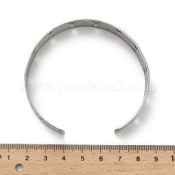 Religion Theme 304 Stainless Steel Cuff Bangles for Women&nbsp;BJEW-Q011-01P