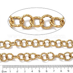 304 Stainless Steel Textured Ring Link Chains&nbsp;CHS-B040-02G-02