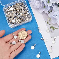 120Pcs Alloy Glue On Flat Pad Pendant Bails&nbsp;FIND-SP0001-88P