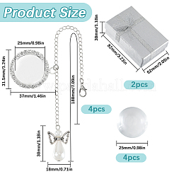 Angel & Flat Round Brass Rhinestone Doctoral Cap Graduation Hanging Pendants&nbsp;HJEW-SP00003