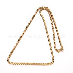 304 Stainless Steel Box Chain Necklaces&nbsp;NJEW-M124-08