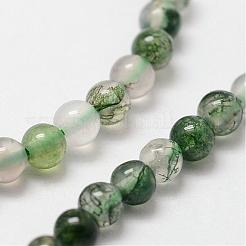 Natural Moss Agate Beads Strands&nbsp;G-N0184-07-2mm